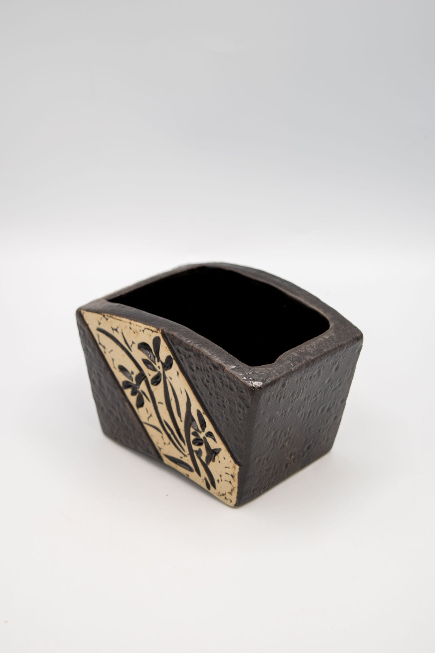 Ceramic Rectangle Orchid Floral Planter