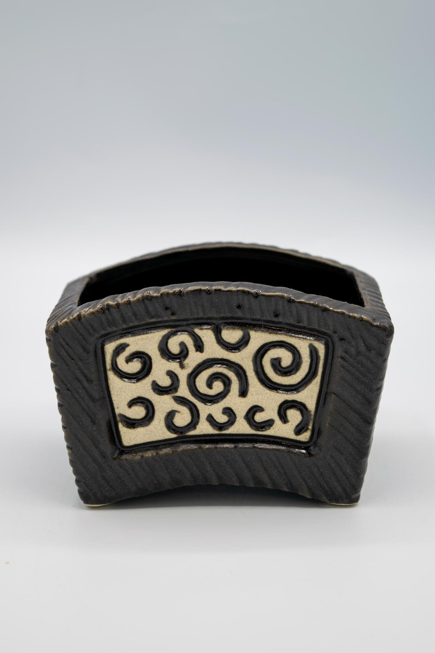 Ceramic Rectangle Swirl Mosaic Planter