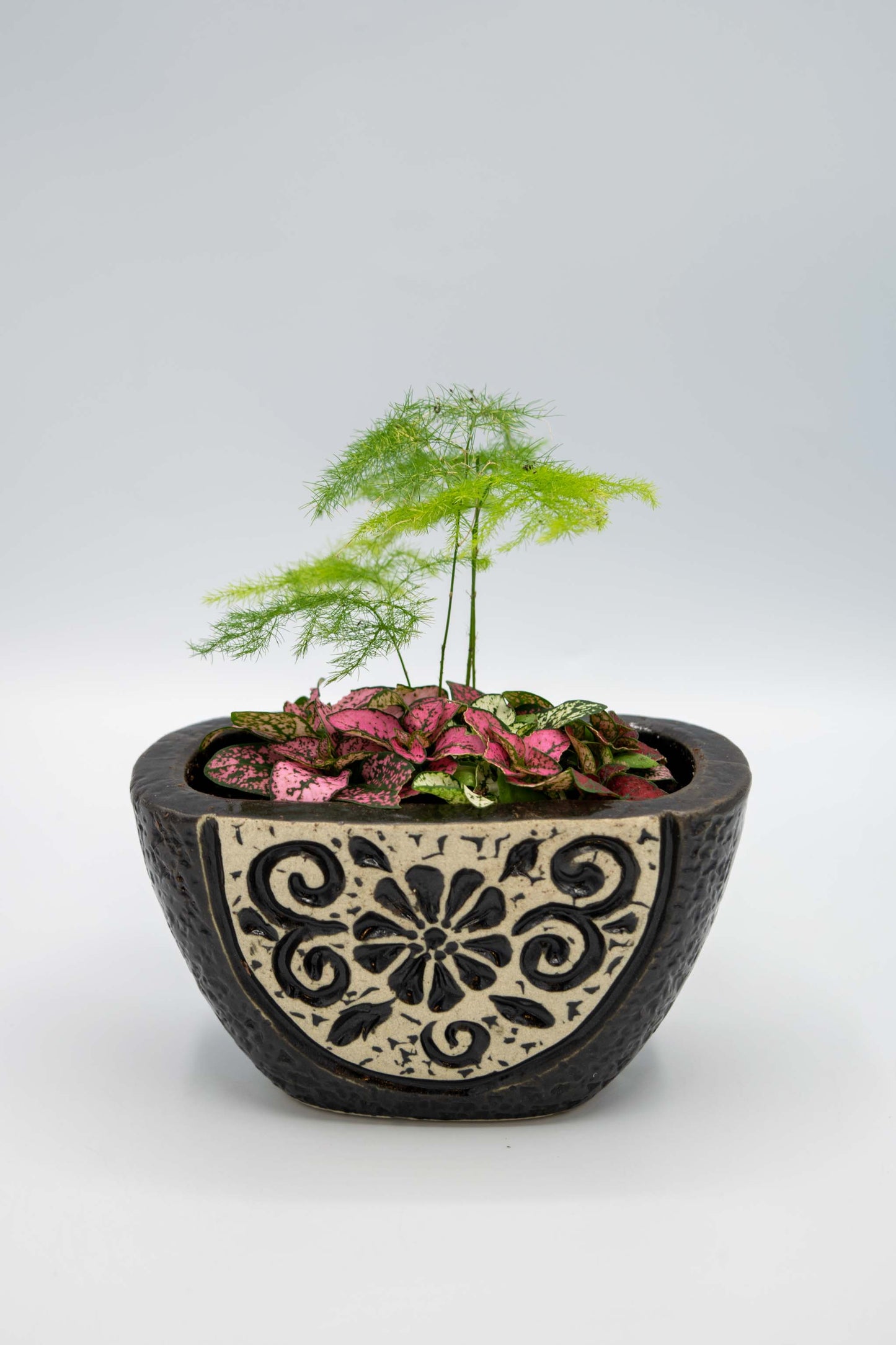 Ceramic Tapered Oval Shaped Floral Planter Small