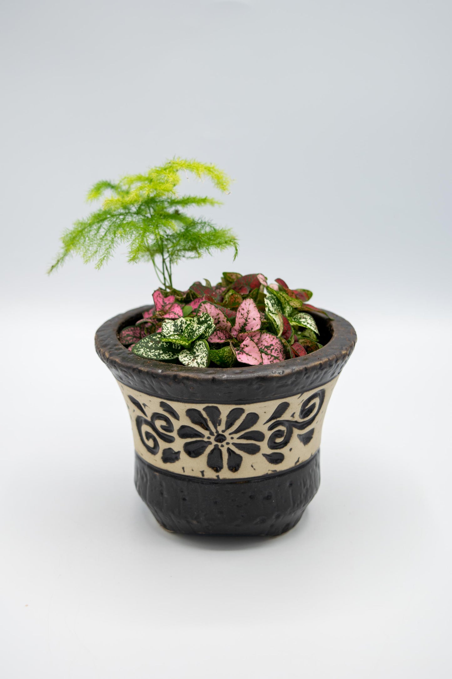 Ceramic Circular Floral Planter Large