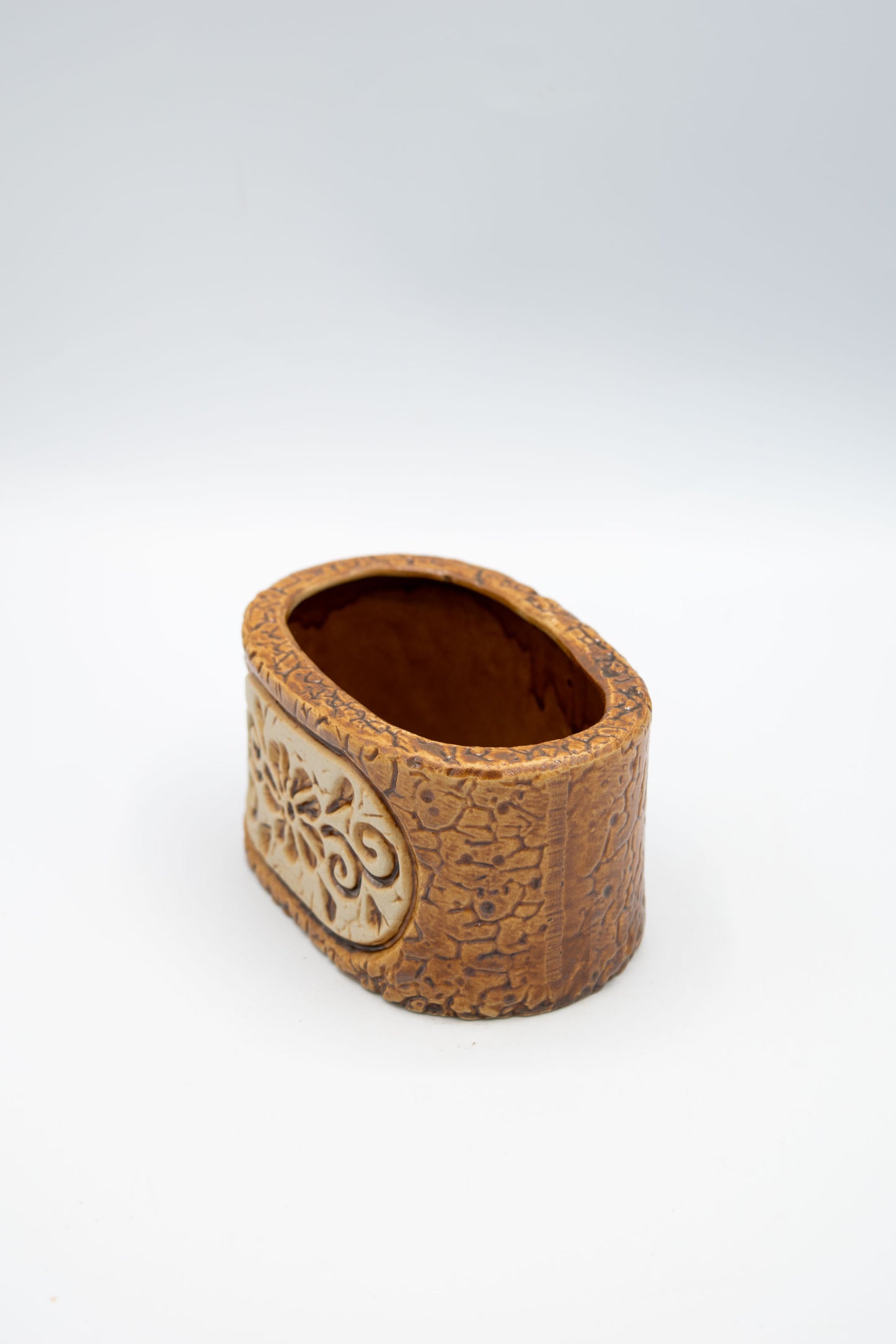 Ceramic Oval Floral Planter
