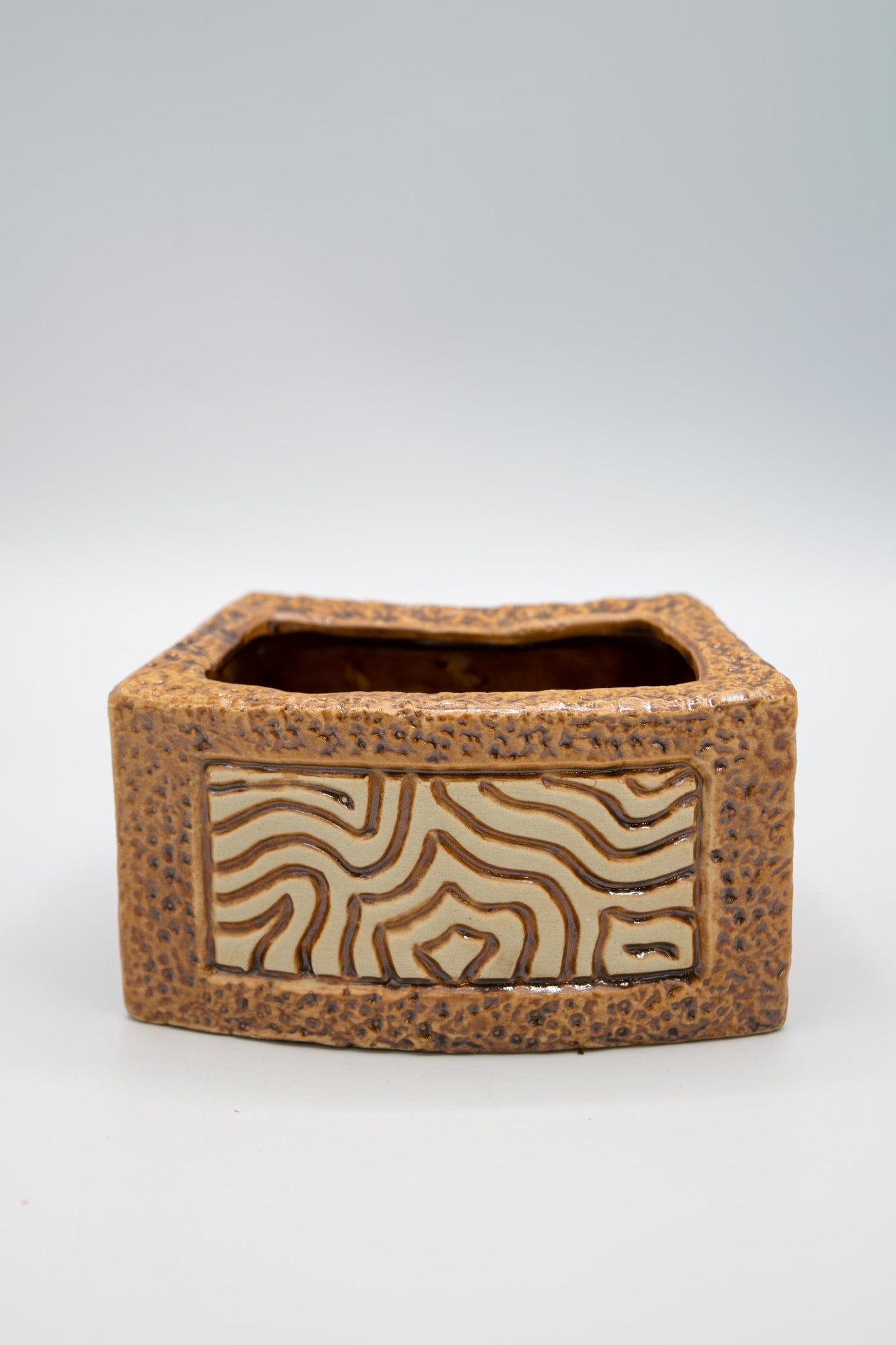 Ceramic Rectangle Mosaic Ripple Planter