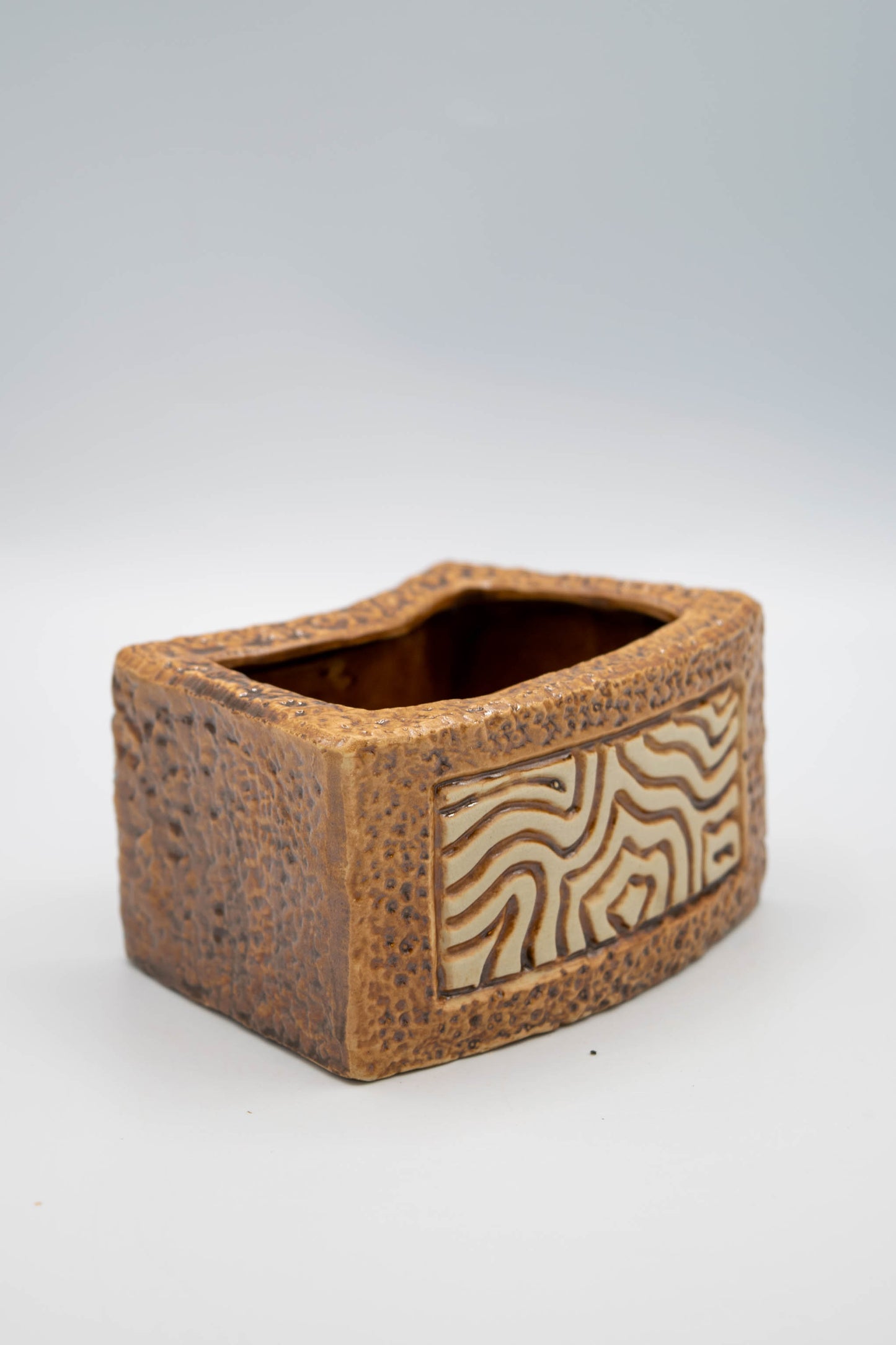 Ceramic Rectangle Mosaic Ripple Planter