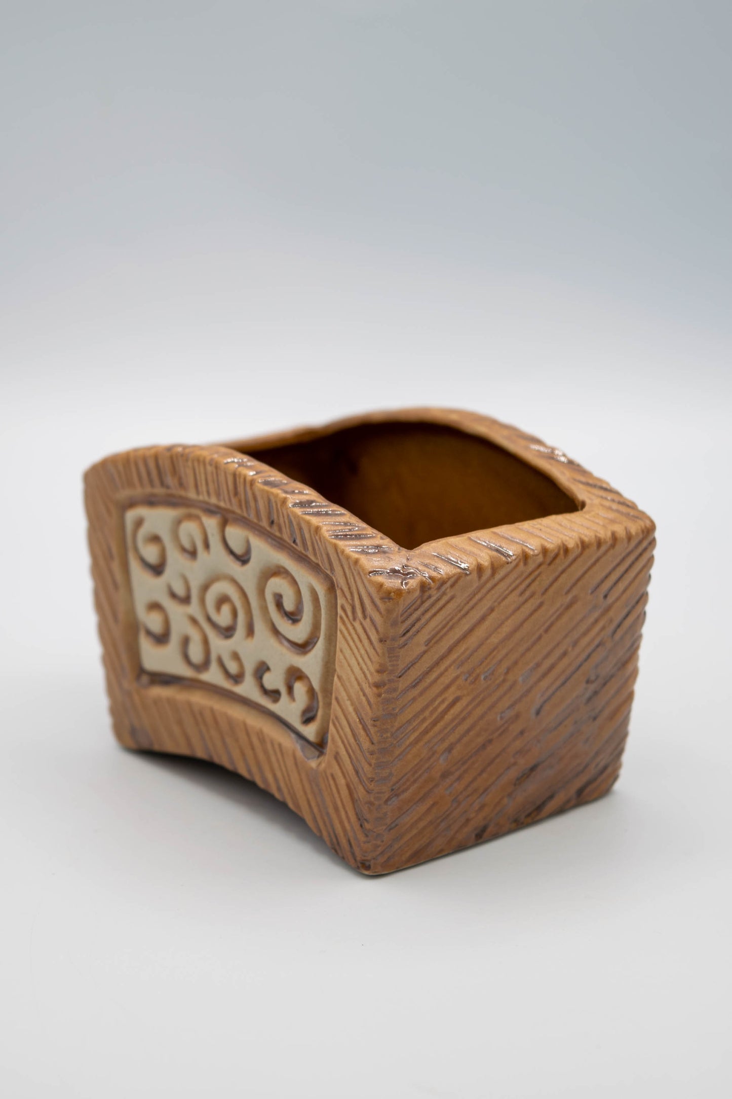 Ceramic Rectangle Swirl Mosaic Planter