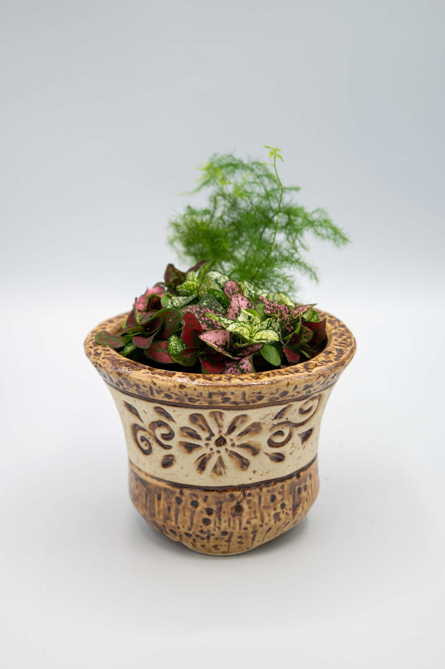 Ceramic Circular Floral Planter Small