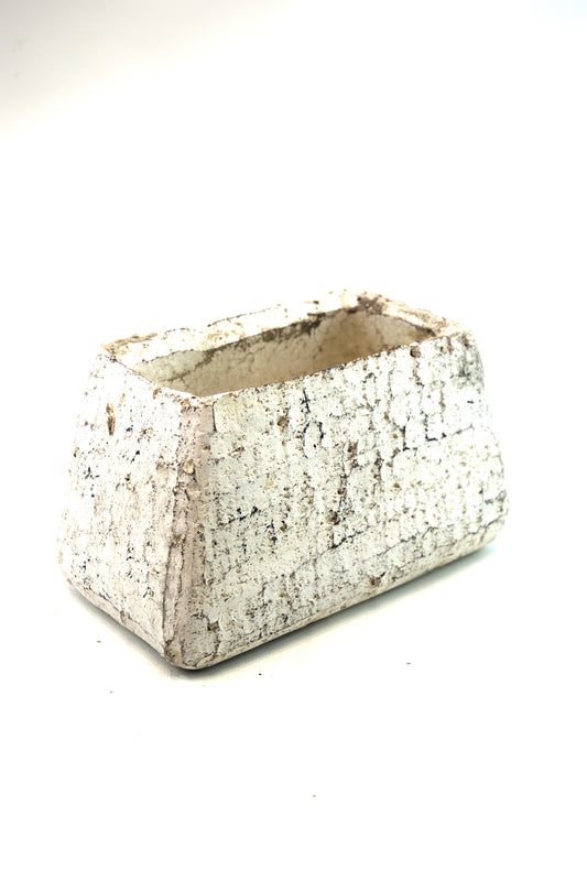 White Rectangle 7" Pot