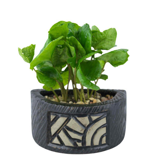 Ceramic Half Circle Mosaic Planter