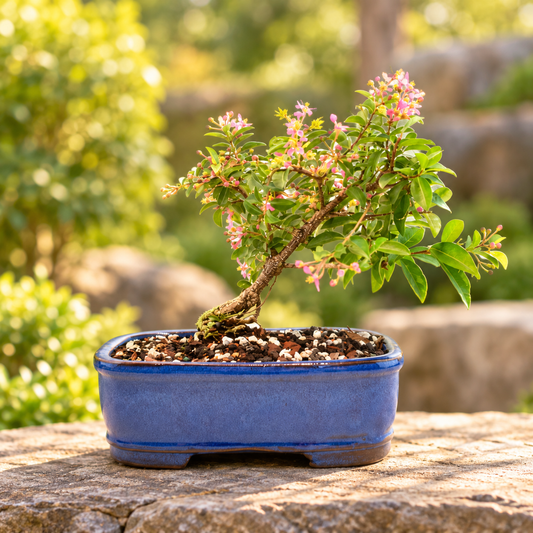 Dwarf Barbados Cherry Bonsai Ceramic 7.5" Pot - One of a Kind Bonsai