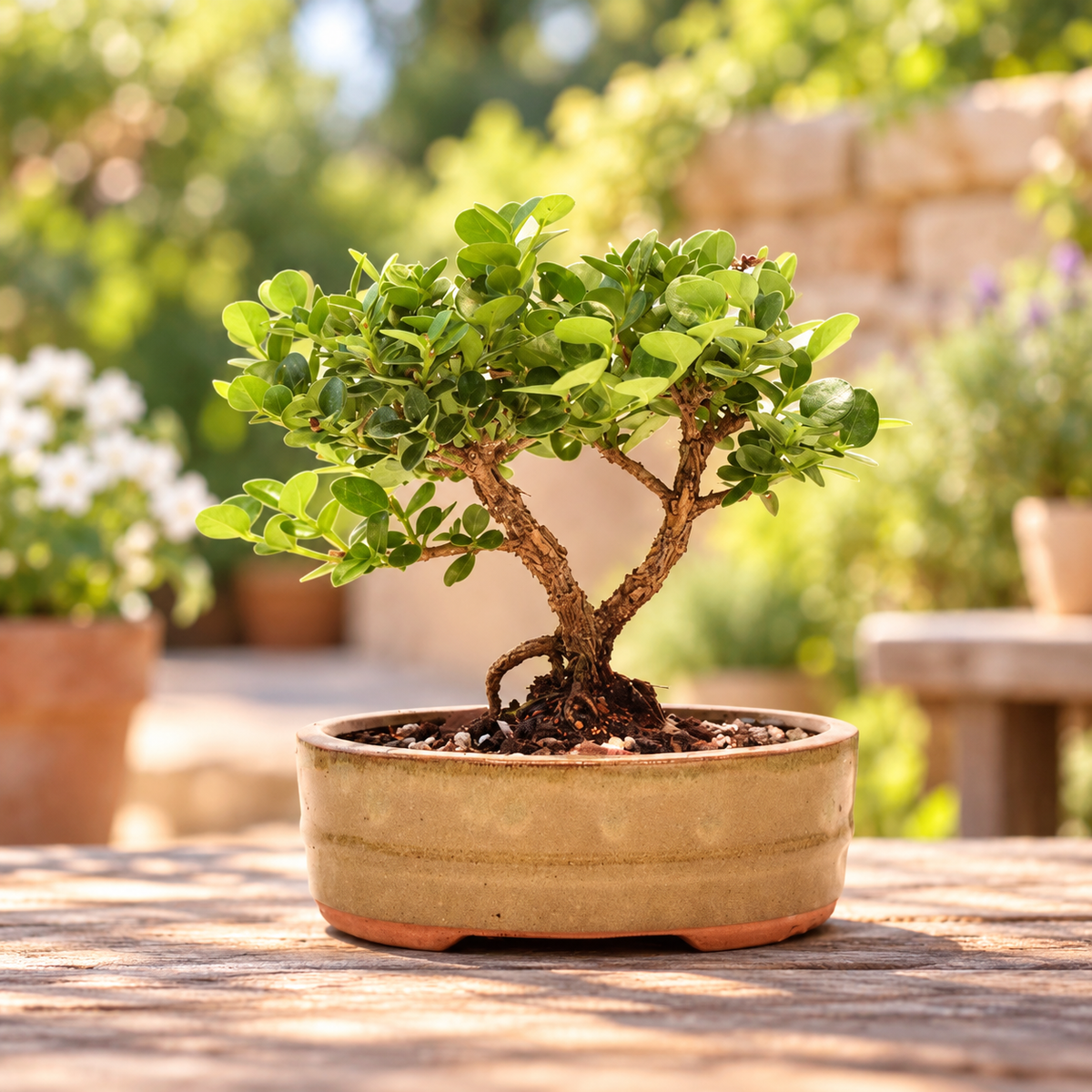 Natal Plum Bonsai Ceramic 6" Pot - One of a Kind Bonsai