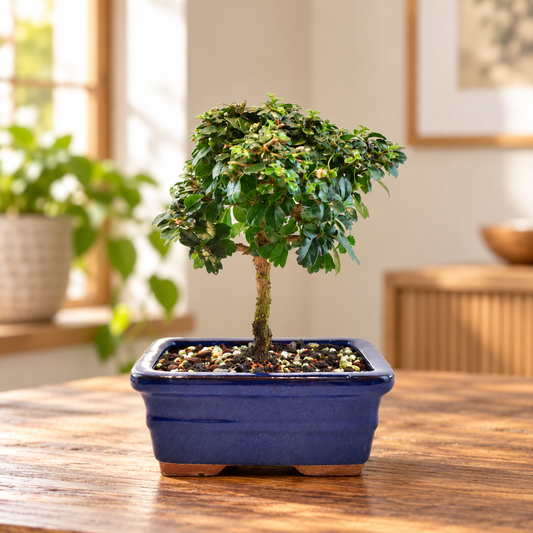 Fukien Tea Bonsai Ceramic 6" Pot - One of a Kind Bonsai