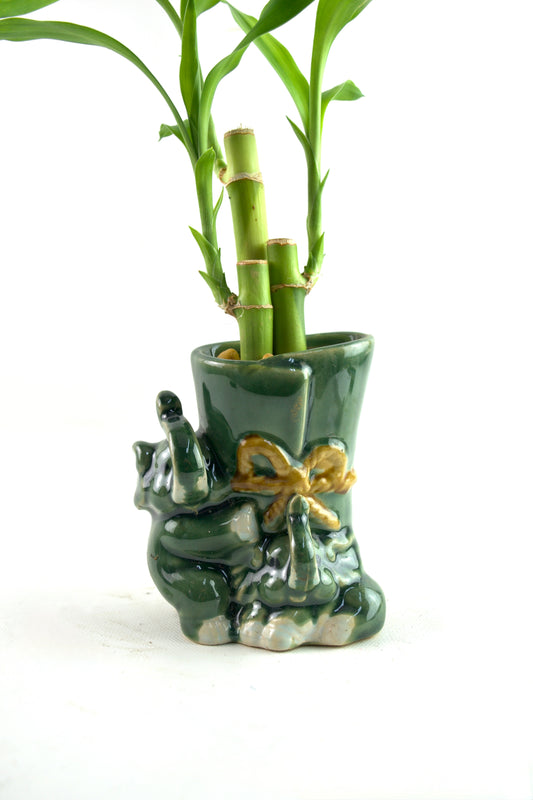 Elephants Green Planter