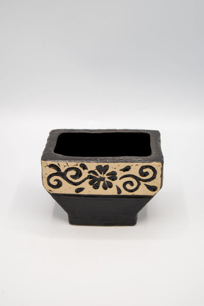 Ceramic Rectangle Foral Planter