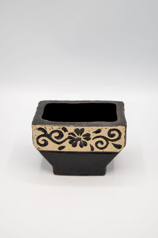 Ceramic Rectangle Foral Planter