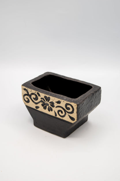 Ceramic Rectangle Foral Planter