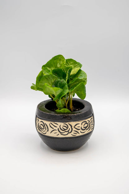 Round Rose Floral Planter