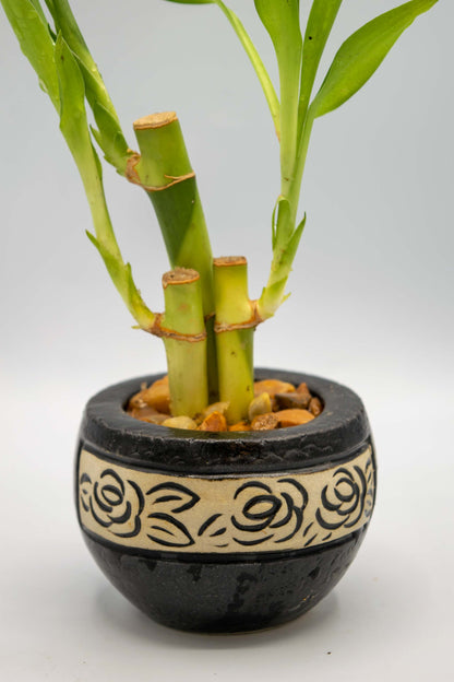 Round Rose Floral Planter
