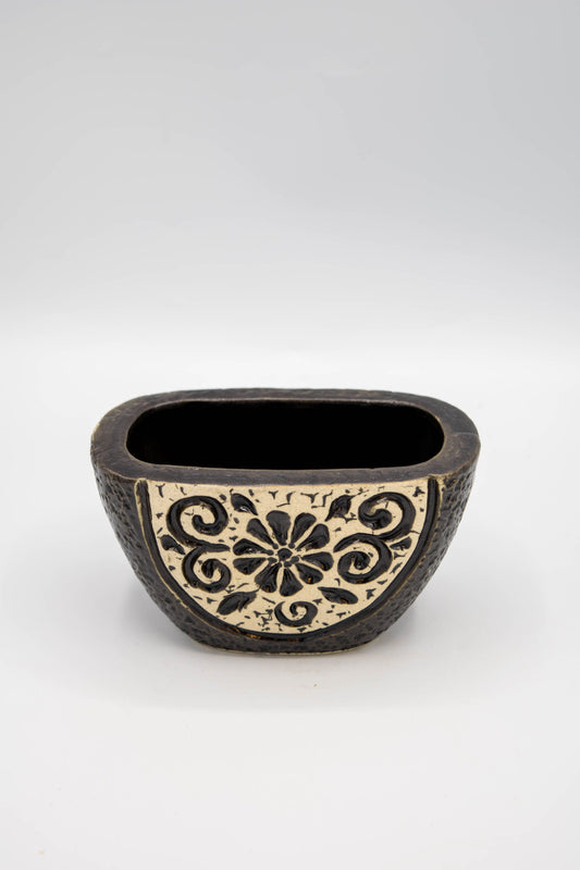 Ceramic Tapered Oval Shaped Floral Planter Small