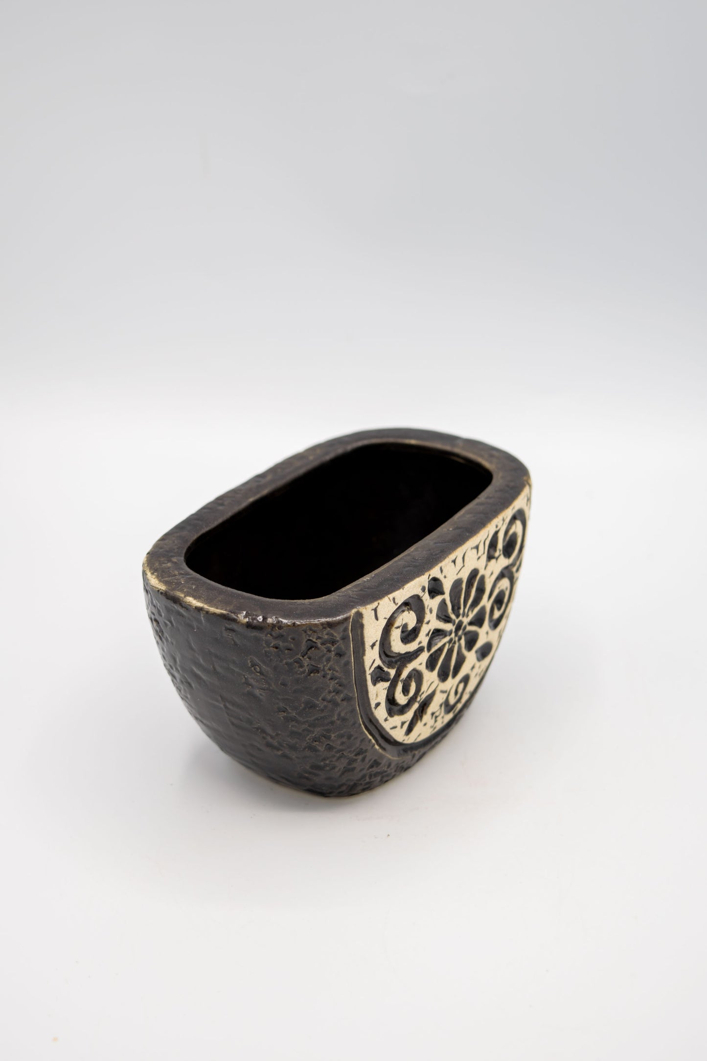 Ceramic Tapered Oval Shaped Floral Planter Small
