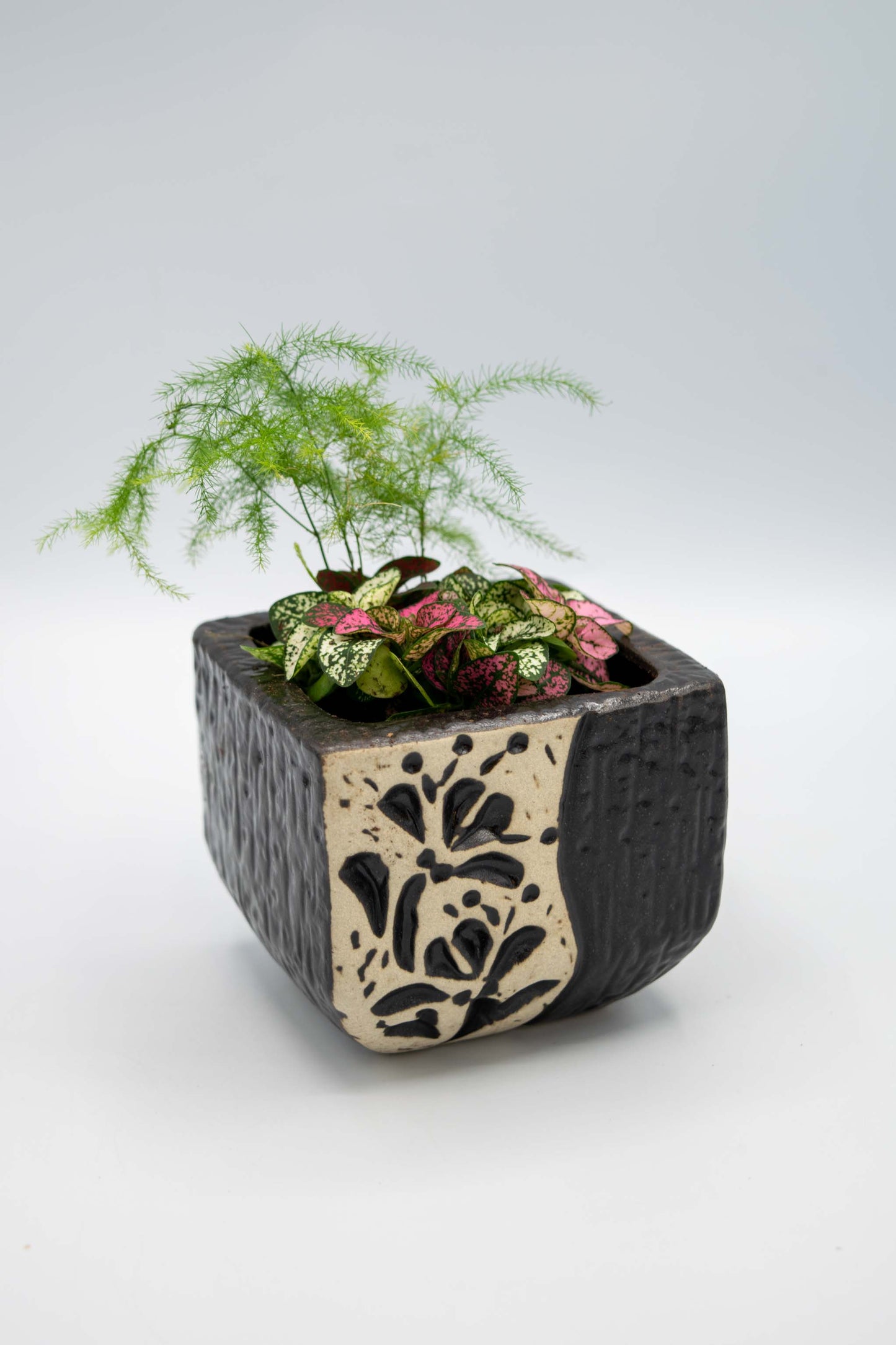 Ceramic Square Shaped Floral Planter