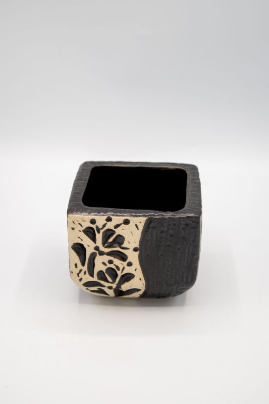 Ceramic Square Shaped Floral Planter