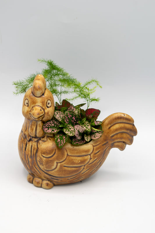Chicken Left Facing Planter