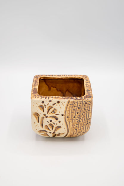 Ceramic Square Shaped Floral Planter