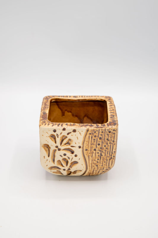 Ceramic Square Shaped Floral Planter