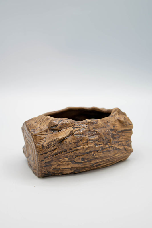 Wood Log Planter