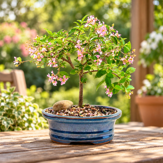 Barbados Cherry Bonsai Ceramic 7" Pot - One of a Kind Bonsai