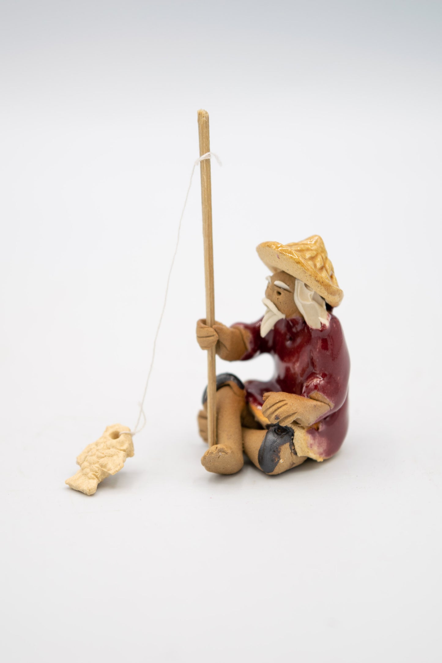 Mini Fisherman Figurine – Bonsai & Fairy Garden Decoration