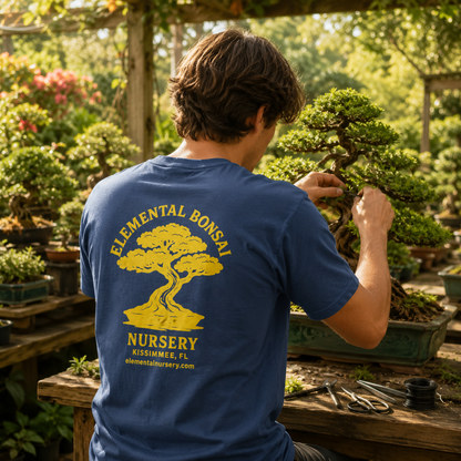T-Shirt Elemental Bonsai Nursey - Navy Blue