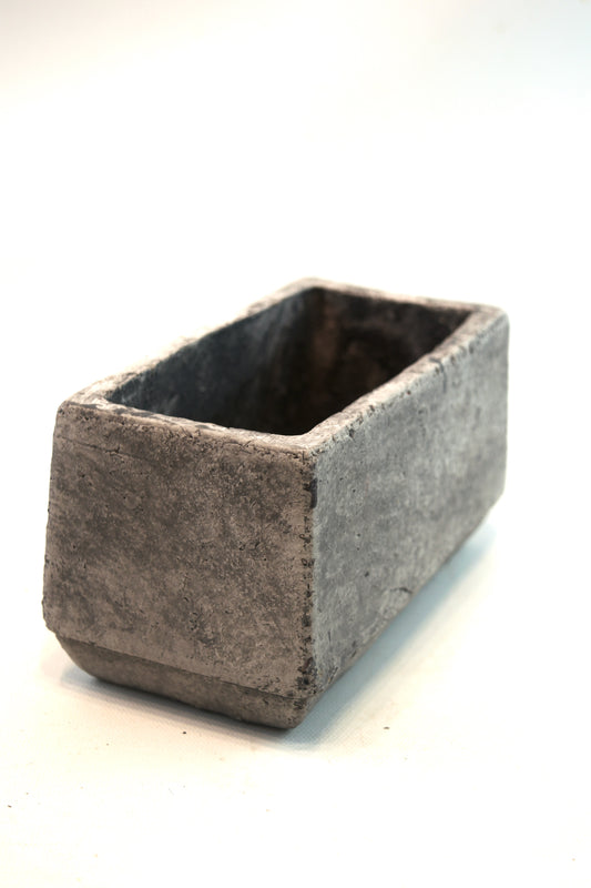 Grey Rectangle 6" Pot